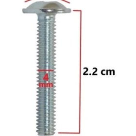 Resim ŞENEL Yapı Market Mobilya Dolap Kapak Kulp Vidası Metrik Vida 4X22 mm 20 Adet 