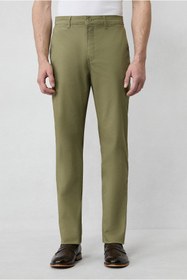 Resim Kigili Regular Fit Standart Kesim Likralı Esnek Yandan Cep Kanvas / Chino Pantolon 