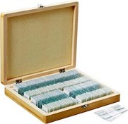 Resim Amscope PS100A Hazır Mikroskop 100 Adet Slayt Seti 