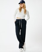 Resim Crop Uzun Kollu Body Bisiklet Yaka Viskon 