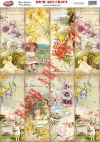 Resim Rich Pirinç Dekopaj Kağıdı 8204 