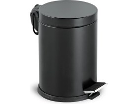 Resim Pratik Pedallı Siyah Paslanmaz Çöp Kovası 5 Litre, Banyo, Mutfak, Balkon 