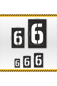 Resim isgtabelam 13x20 Cm/kompozit / Altı (6) Rakamı Boyama Şablonu 