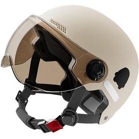 Resim Entegre Gözlüklü Kar Spor Kaskı - Hafif Tasarım Snowboard Koruyucu Başlık Kayısı 