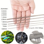 Resim 10 adet Premium Paslanmaz Çelik Yuvarlak Çubuklar, 0.8 ila 4.5mm Çap, 330/500mm Uzunluk - Korozyona Dayanıklı, DIY Projeleri, Bisikletler & Drone Tamirleri, Bisiklet Jantları için Cilalı Bitiş|Hassas İşçilik|Korozyona Dayanıklı Malzeme 