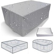 Resim Su Geçirmez Dış Mekan Veranda Bahçe Mobilyası Kılıfları, Yağmur Ve Kar Geçirmez, 75 Boyut 180x120x120cm. 