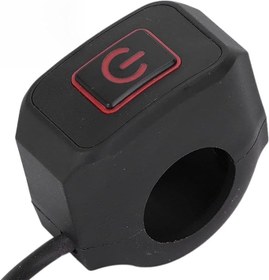 Resim Motosiklet Kırmızı LED Işıklı Gidon Aç Kapa Anahtarı Sis Lambası Far Işık Dörtlü Kontrol Düğmesi 22mm 