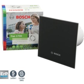 Resim Bosch Banyo Aspiratörü / Fanı 1700 Serisi Mat Siyah 100 mm çap 