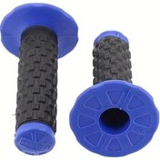 Resim Hightower Mavi Set Kare Partiküllü Motosiklet Tutamağı Yumuşak Dirt Bike Grip 12mm 