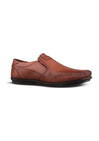 Resim Mp 242-4555 Hakiki Deri Erkek Casual Ayakkabı - Taba - 43 Taba 