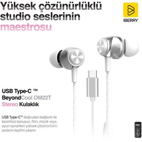 Resim İBERRY IBERRY TYPE-C BEYONDCOOL KABLOLU KULAKLIK 