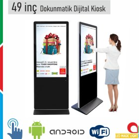 Resim Led Magic Light 49" Dokunmatik Dijital Kiosk Android 