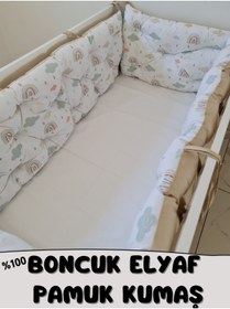 Resim babynestdunyasi 70x130 Çift Yönlü Beşik Kenar Koruma Yılan Yastık 