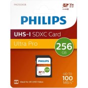 Resim Philips Ultra Pro 256 GB Class 10 Uhs-I U3 V30 4K Uyumlu Sdxc Hafıza Kartı 