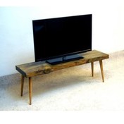 Resim Mobenta Doğal Ağaç Masif Kütük Tv Sehpası 120cm ( Ağaç Ayak ) 