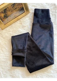 Resim Kadife Yumuşak Tayt SiYAH 