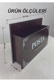 Resim TK WOOD CRAFTS Ahşap Posta ve Fatura Kutusu -Venge - Estetik, Dayanıklı ve Kullanışlı Tasarım 