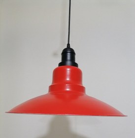 Resim Riolight Retro Kırmızı Içi Beyaz Tekli Metal Sarkıt Çap: 37Cm (538288780) 