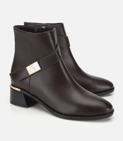 Resim Hotiç Kadın Kahverengi Metal Detaylı Bilekte Düz Bot 01boh314860a480 01boh314860a480 Kahverengi 