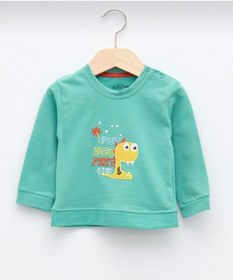 Resim Aziz Bebe Bisiklet Yaka Uzun Kollu Bebek Sweatshirt 