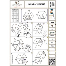 Resim Kenzlife ocak dolabı ayşe cvz 85x60x57 mutfak modül modül 