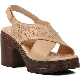 Resim Bej Kadın Topuklu Sandalet 523001 Z Bej 