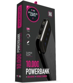 Resim Powerway Tx-10 10000 Mah Çift Usb Dijital Ekran Ledli Powerbank 