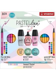 Resim Stabilo Fosforlu Kalem Pastellove Mini Set 35 Li Eo77/5 9 / Stabilo 