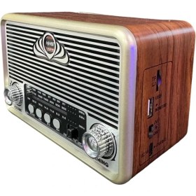 Resim Nns NS-6675 USB / Tf Kart / Fm Retro Fenerli Taşınabilir Bluetooth Hoparlör 