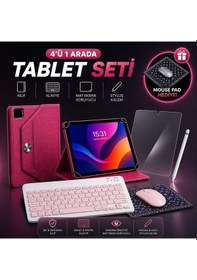 Resim Acer Iconia M10 10.1" Uyumlu 4 Lü Tablet Seti Klavye + Kılıf + Kalem 