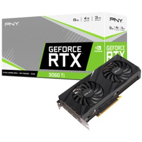 Resim PNY NVIDIA GeForce RTX 3060 Ti Verto Dual Fan LHR VCG3060T8LDFBPB1 8 GB GDDR6 256 Bit Ekran Kartı 