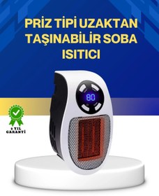 Resim shopwave Uzaktan Kumandalı Priz Tipi Seramik Isıtıcı Zaman Ayarlı 