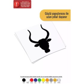 Resim Boğa - Araç, Oto, Laptop, Duvar Uyumlu Sticker 60 84 Cm 