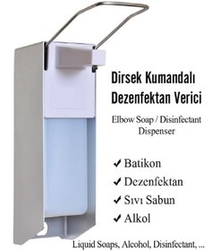 Resim Paslanmaz Sıvı Sabunluk Dezenfektanlık Hastane Tipi 1000 ml 
