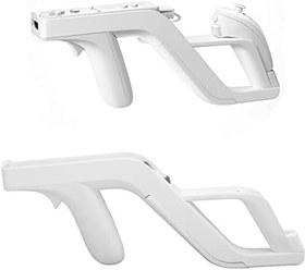 Resim KUIDAMOS Hafif tabanca, kolay çıkarılabilir koruma, ABS dayanıklı, beyaz Gamepad Light Gun çizilmeye karşı dayanıklı, Wii Gamepad için (beyaz) 