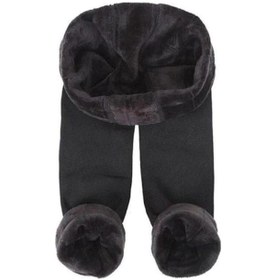 Resim Kadın Kışlık Termal Içlik Peluş Tayt Siyah Siyah 