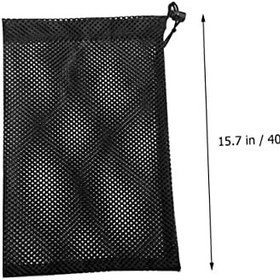 Resim 5 Adet Golf Saklama İçin File Çanta Kullanışlı Kese Nefes Alabilen Malzeme Siyah 