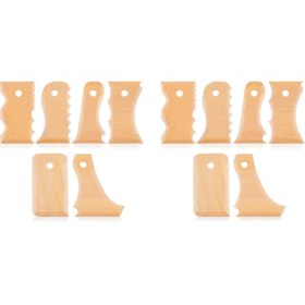 Resim Brevityhav 14 Parça Seramik Kesme Aletleri Kil Ayak Şekillendirici Doku Ahşap Profil Kaburga Paketi (Yurt Dışından) 