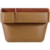 Resim Deppo Trend Yüksek Kaliteli Deri ve İçi Süet Araç içi Koltuk Kenarı Bardaklık ve Eşya Kutusu Araç içi Organizer 