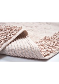 Resim İva Home Collections Tiffany Pamuklu Klozet Takımı 2'li Pudra 