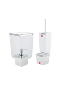 Resim Toskana Banyo Seti/beyaz Siyah 