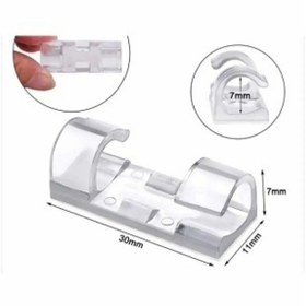 Resim Kablo Sabitleyici Klipsler 20 Adetli Kablo Düzenleyici Duvar Fayans Cam Kablo Tutucu Yapışkanlı Klips 20 Adet 