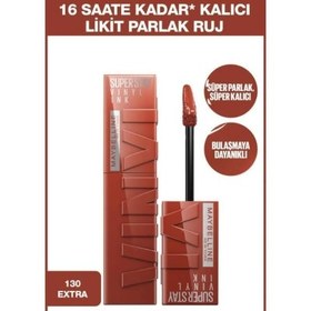 Resim Maybelline New York Super Stay Vinyl Ink Likit Parlak Ruj 130 Extra 