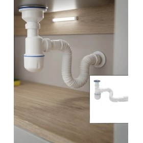 Resim Varyant Store Esnek Lavabo Sifonu Gider Borusu Koku Önleyici Sızdırmaz Bağlantılı Pratik Montaj 