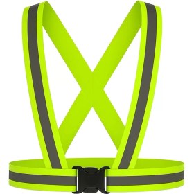 Resim Neon Klipsli Yansıtıcı Iş Güvenliği Yeleği Pratik Ikaz Yüksek Görünürlük Fosforlu Yelek Konforlu 