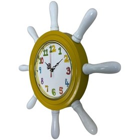 Resim Büro Ev Ofis Hediyesi İçin Sarı Çocuk Odası Kavelalı Dümen Duvar Saati Diğer 