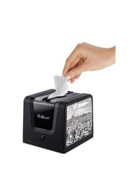 Resim Flosoft Modern Masaüstü Siyah Peçetelik 
