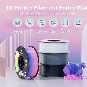 Resim Creality Ender PLA Plus 1.75 mm 1 kg Gökkuşağı Filament 