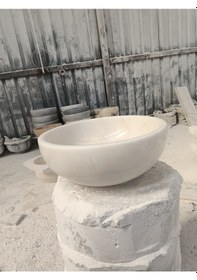 Resim Afyon Beyaz Mermer Çanak Lavabo 