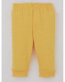 Resim Breeze Erkek Bebek Pijama Takımı Omuzdan Patlı Rib Çizgili 4 Ay-1 Yaş, Sarı 